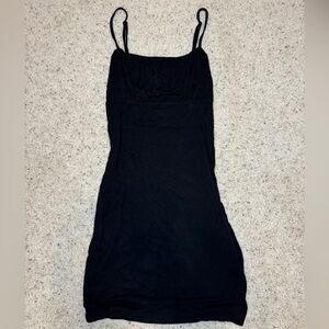 GARAGE bodycon mini dress with ruched bust - black